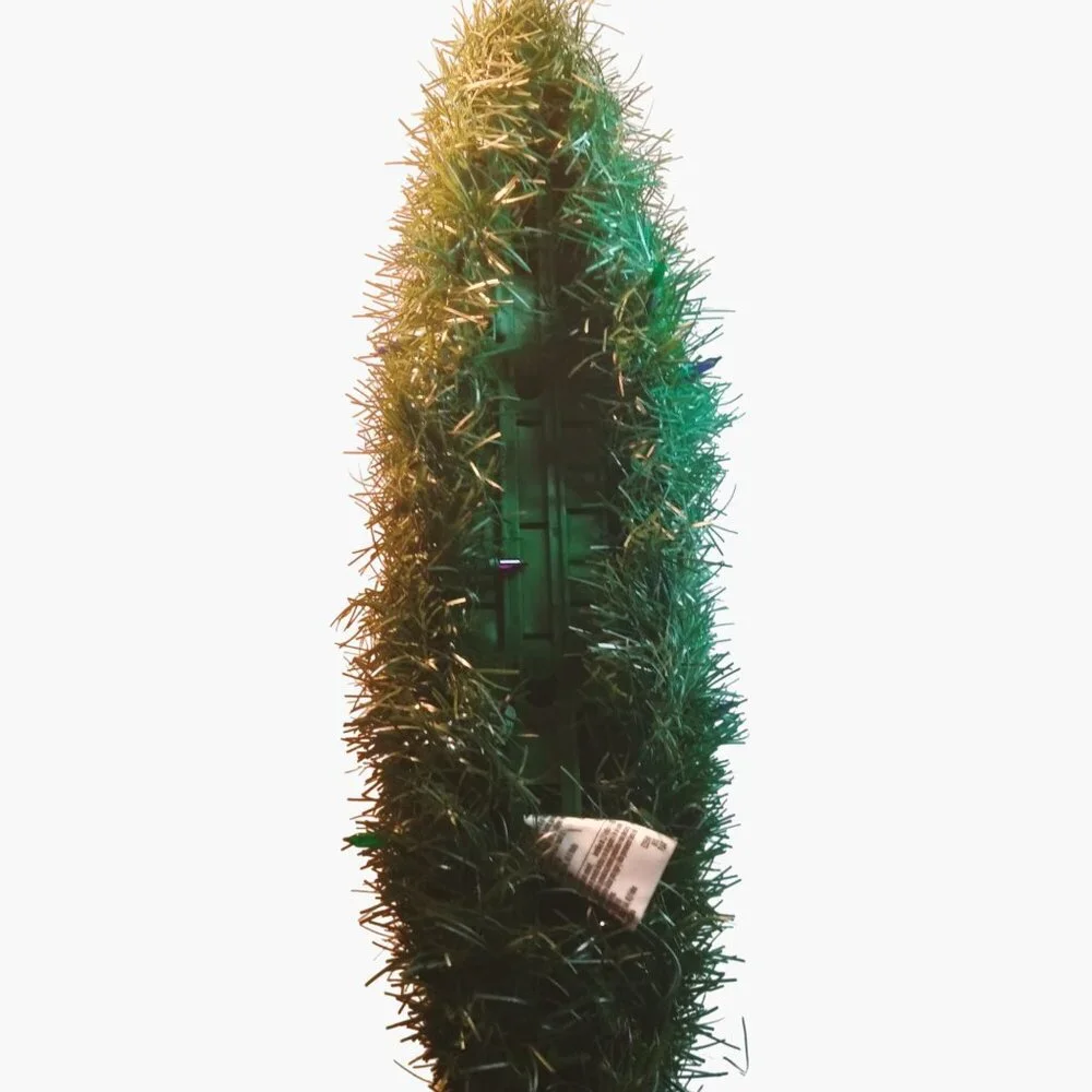 Artificial Pine Garland Pre Lit Green MultiColor Lights Christmas 34 Ft Long